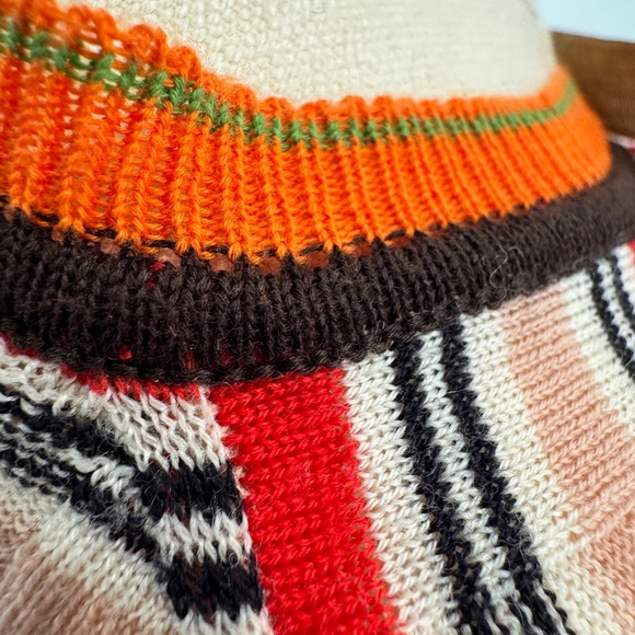 Vintage PRADA Striped Embellished Wool Knit Top with Ribbon Tie – Size IT 42 - Picture 7 of 8